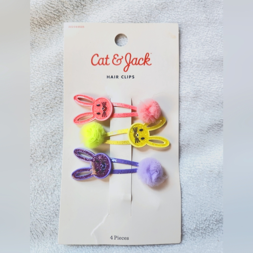 Cat & Jack, three colors, bunny hairclip